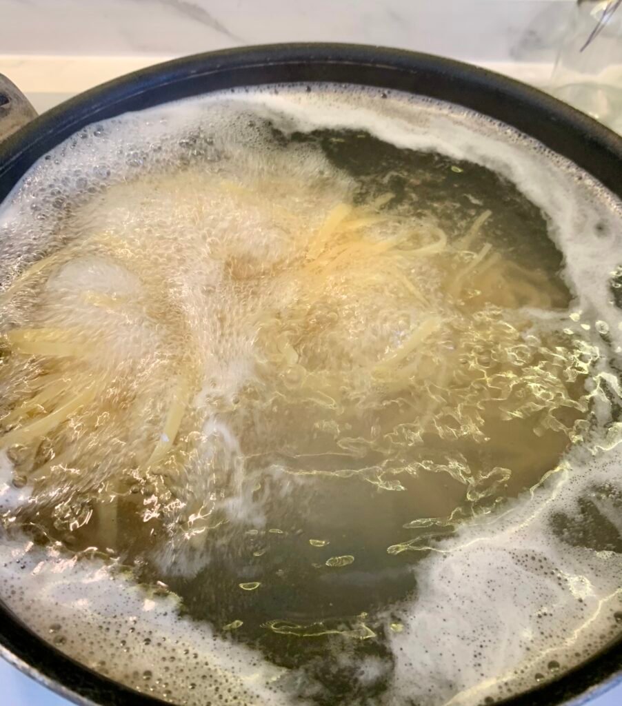Wait that your water is boiling before adding your spaghetti.