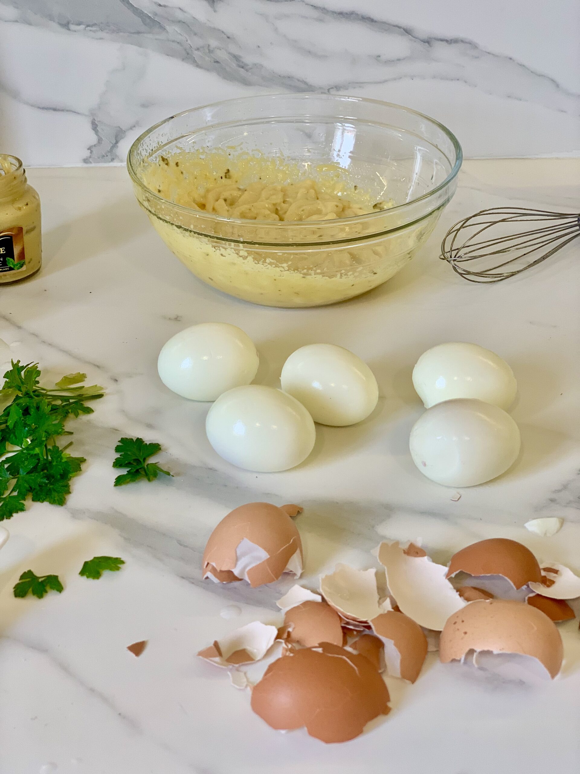 Deviled egg, egg Mimosa classic French recipe and its variations