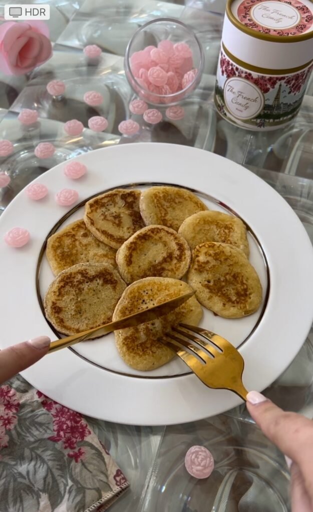 French  Pancakes like small crepe with Rose flavor 