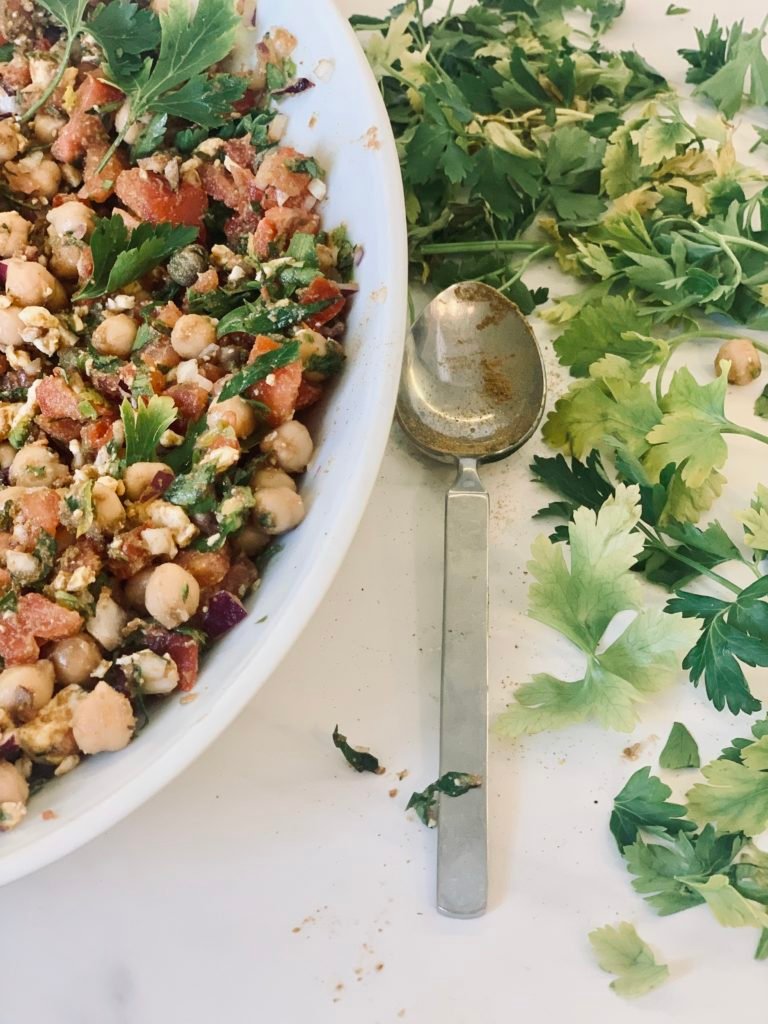 chickpeas salad: healthy diet and original salad 