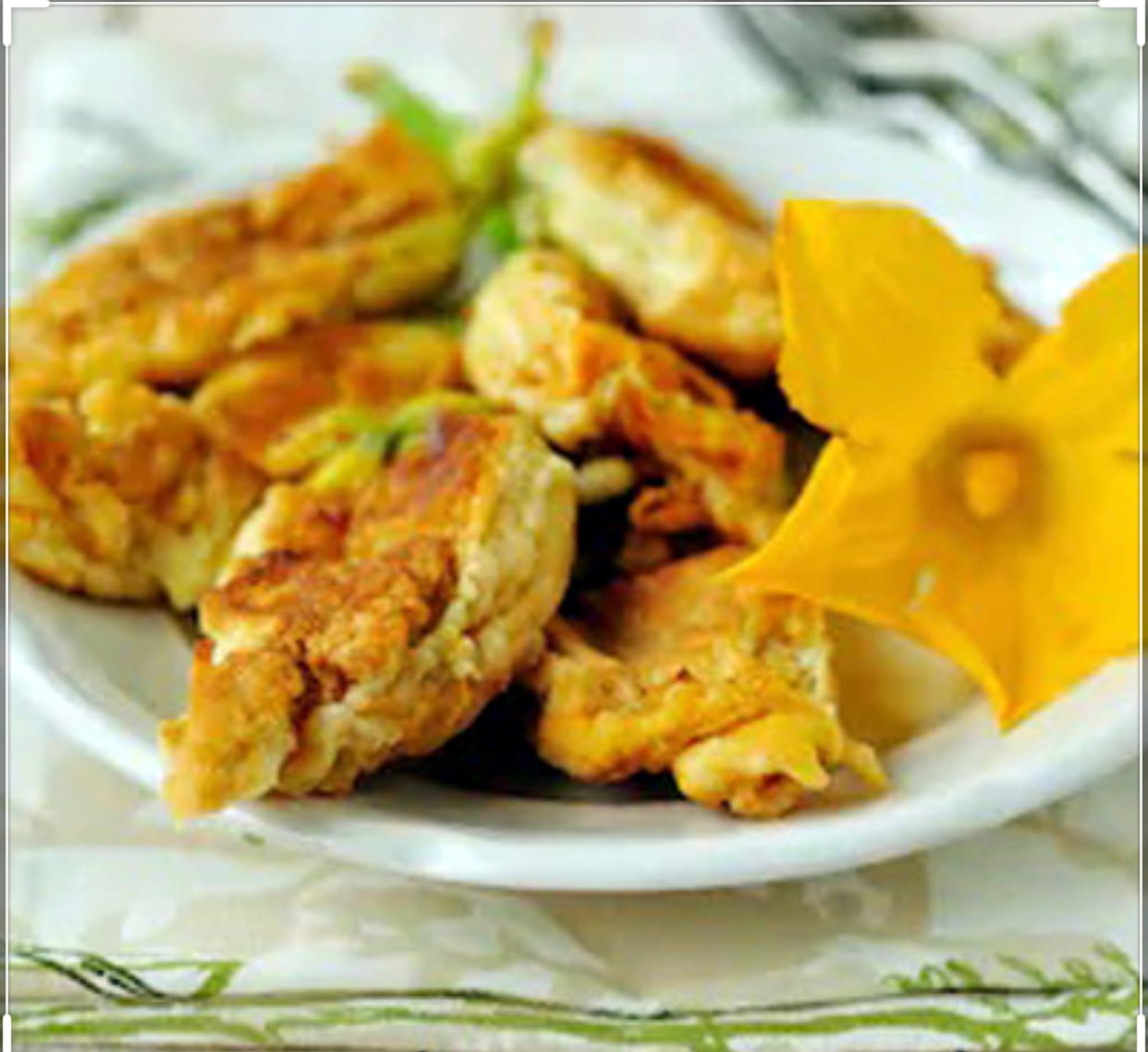 doughnut of zucchini flowers